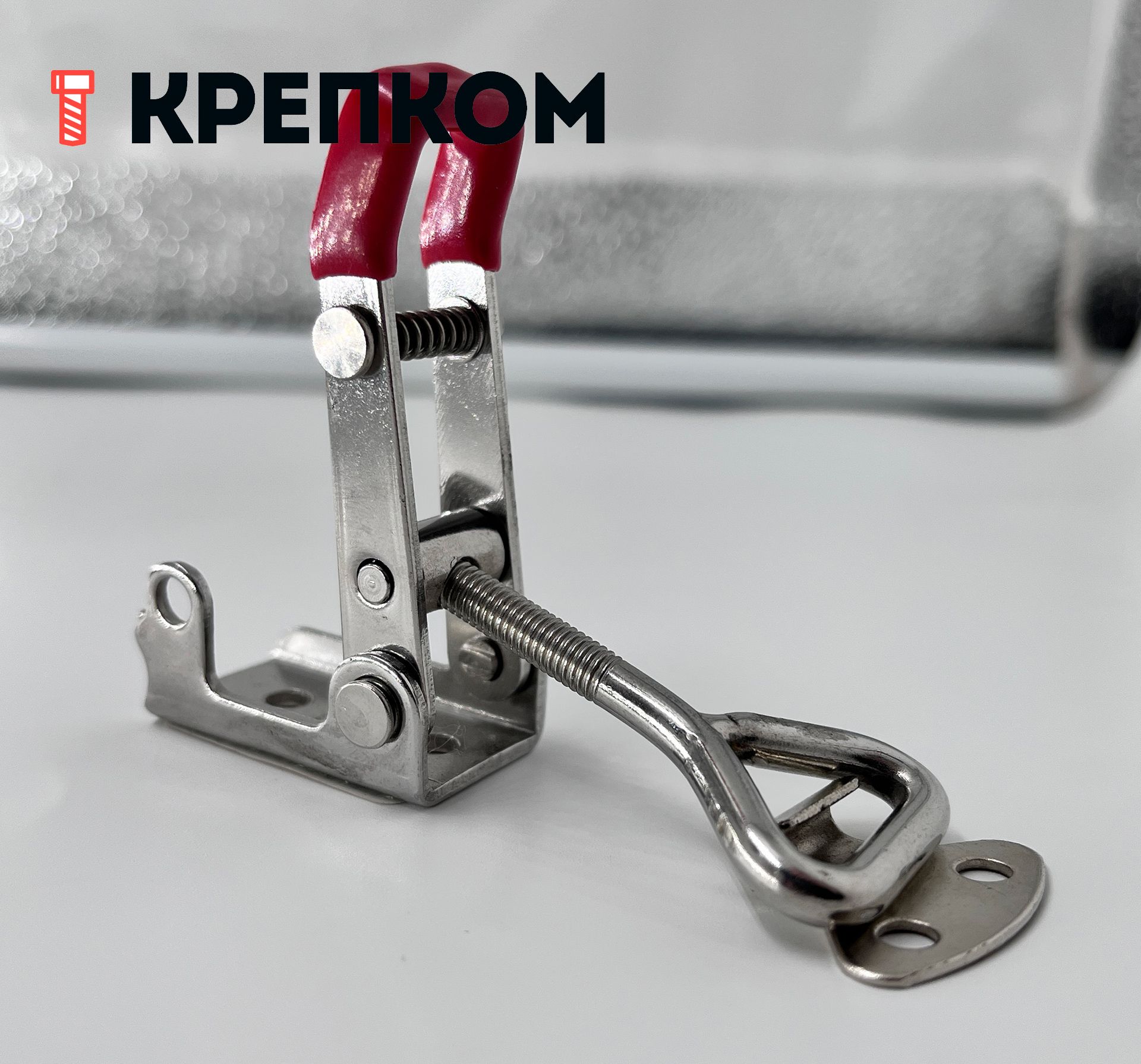 Замок регулируемый натяжной L=79-93 мм, нагрузка 102 кг, 5123C, нержавеющая сталь А2 - фото