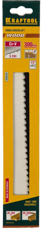 Полотно по дереву для сабельной пилы 280/300 мм S617K Kraftool Industrie 159713-8,5, хромованадиевая сталь - фото