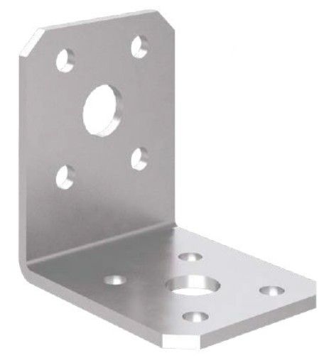 Уголок крепежный 45х60х60х2,5 мм HT Holz Technic, оцинкованная сталь - фото