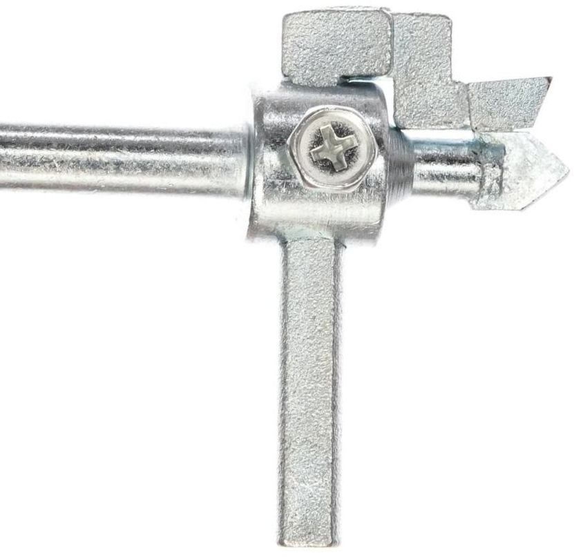 Сверло регулируемое по кафелю "Балеринка" с защитной решёткой и твердосплавной вставкой 20 - 90 мм ц/х Курс 16538 - фото