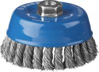 Щетка-крацовка чашечная для УШМ 120 мм, жгутированная стальная проволока, ЗУБР PROF 35275-120_z02 Щетка-крацовка чашечная для УШМ 120 мм, жгутированная стальная проволока, ЗУБР PROF 35275-120_z02