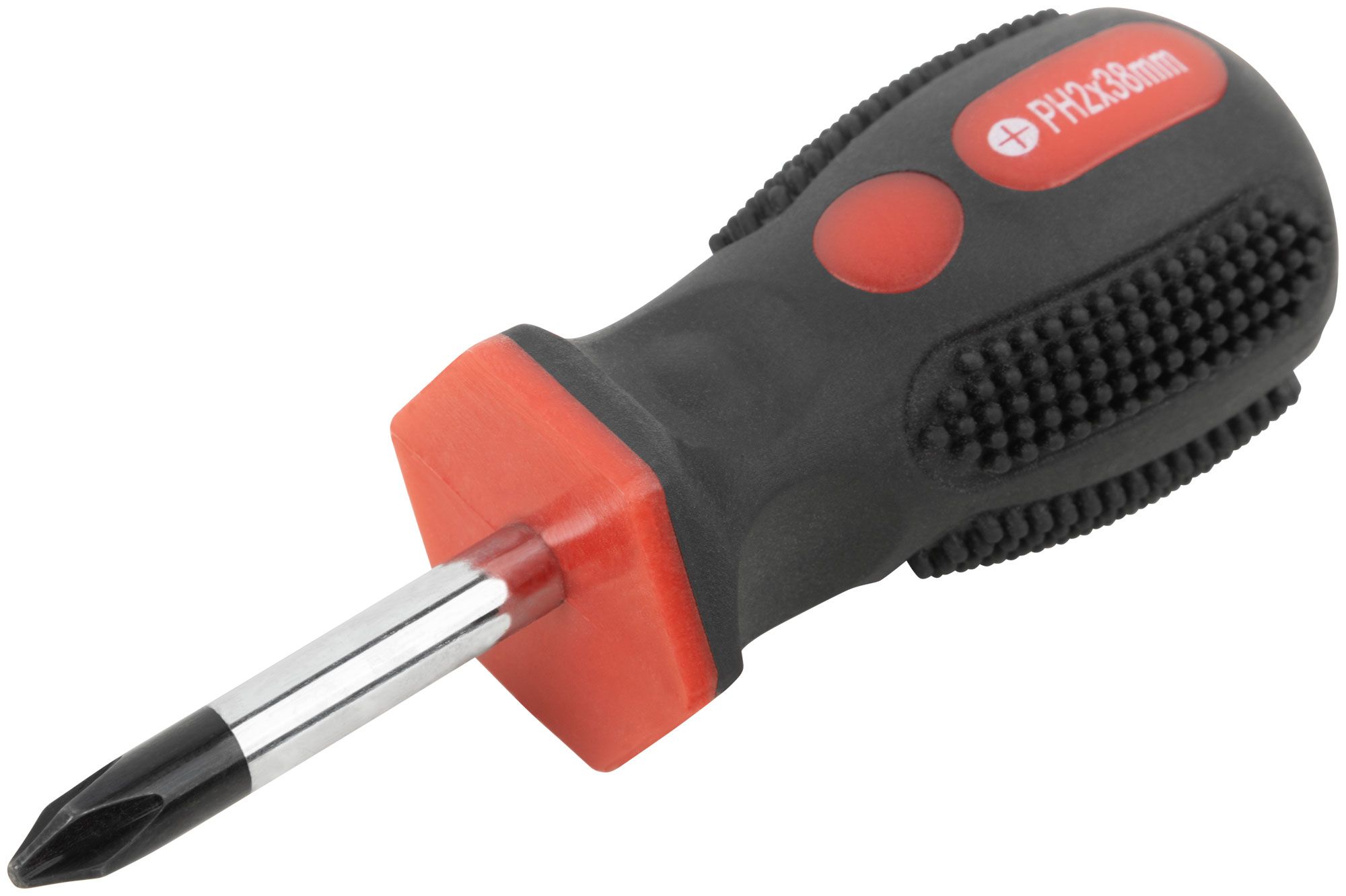 Отвертка с прорезиненной ручкой РН2х38 мм FIT Универсал 55112, хромованадиевая сталь - фото