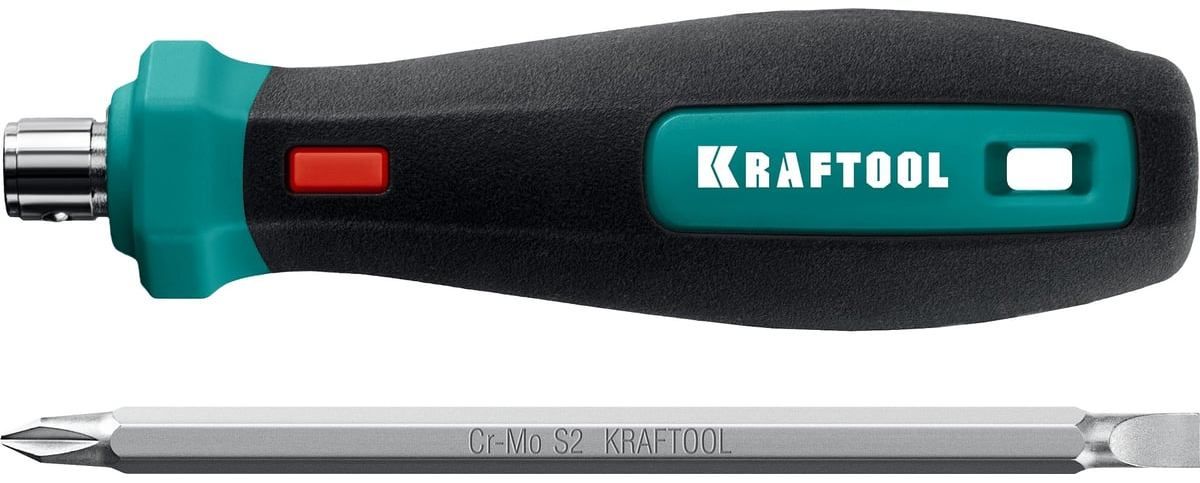 Отвертка с двусторонним стержнем универсальная 8 в 1 Kraftool Universal-8 26168, сталь Cr-Mo - фото