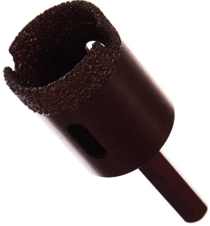 Коронка алмазная вакуумная по камню, шестигранный хвостовик 8 мм Messer - фото