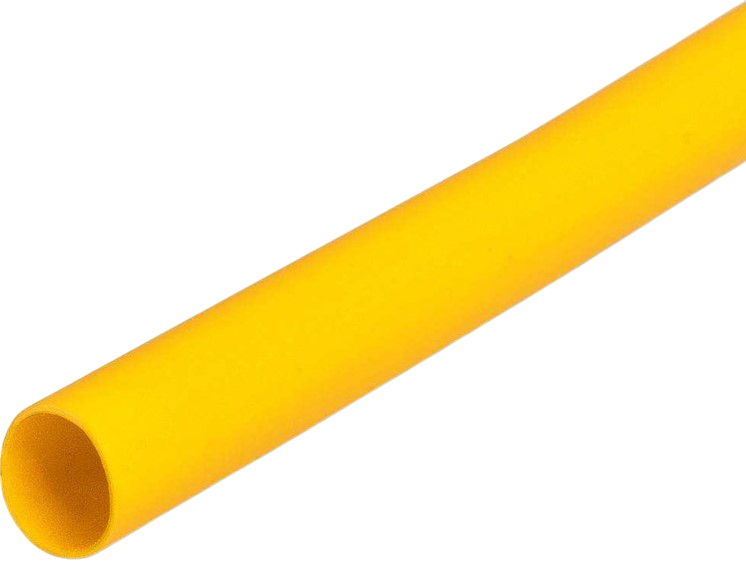 Трубка термоусаживаемая 6/3 мм, не поддерживающая горения 2:1 ТНТ нг-LS КВТ 82971, желтая - фото