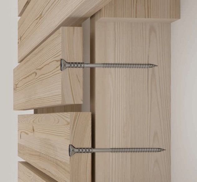 Шуруп дистанционный с потайной головкой TORX, оцинкованная сталь - фото