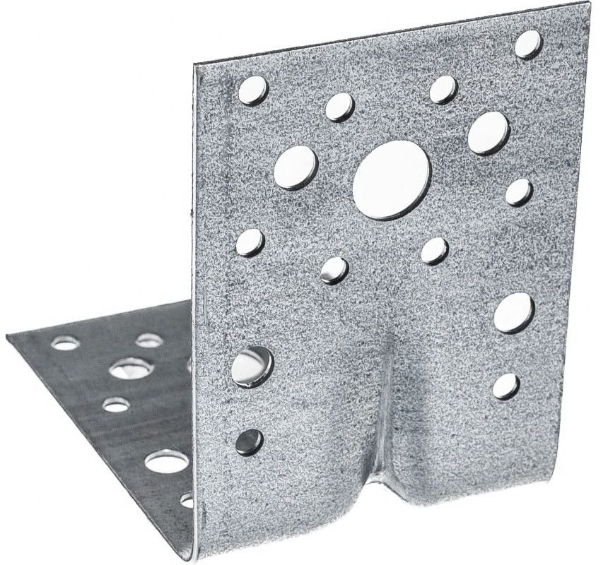 Уголок крепежный усиленный 90х90х65 мм ПТ, горячий цинк - фото