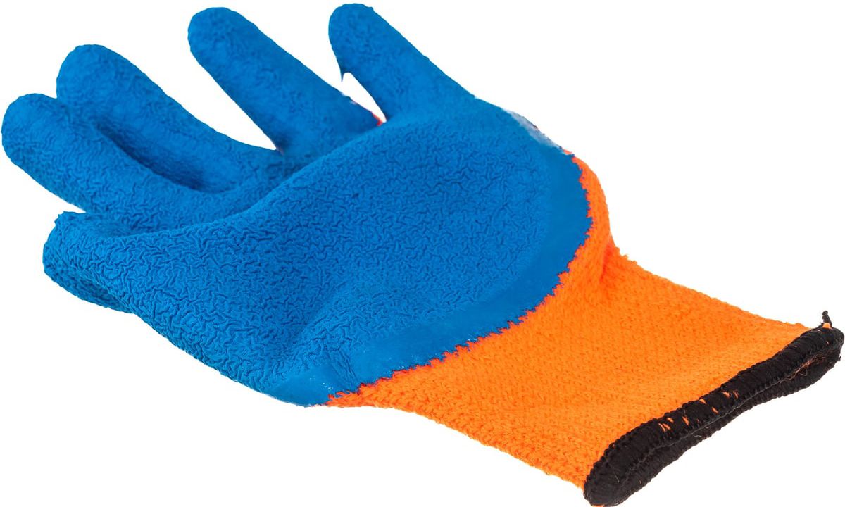 Перчатки акриловые L-XL с рельефным латексным покрытием, утеплённые Урал ЗУБР 11465-XL - фото
