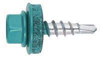 Саморез кровельный со сверлом 4,8х65 RAL 5021 водянисто-синий Саморез кровельный со сверлом 4,8х65 RAL 5021 водянисто-синий