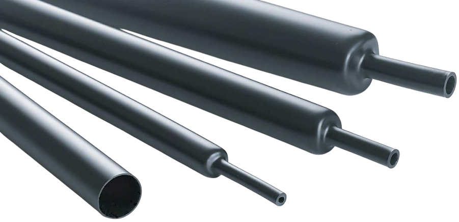 Трубка термоусаживаемая с клеевым слоем, не поддерживающая горения 4,8/1,6 мм, 3:1 IAKT Raychman, черная - фото