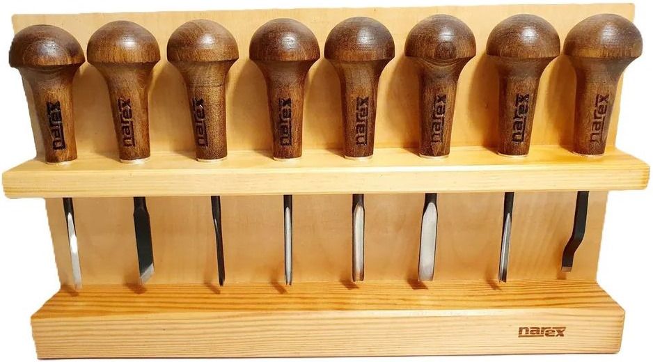 Набор резцов c полукруглой ручкой Narex 868700, 8 шт - фото