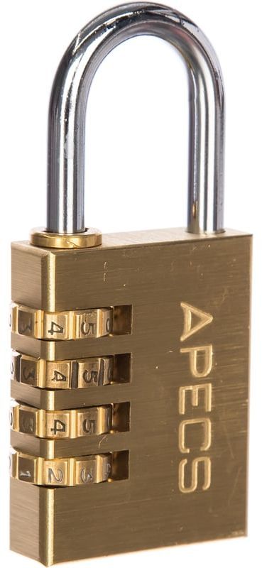 Замок навесной кодовый APECS PDB-40-38-CODE, латунь - фото