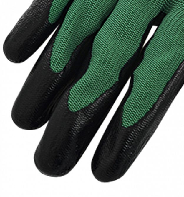 Перчатки антискользящие, полиэстер с нитриловым обливом, 9(L), Fiberon Садовод PR-NP211 - фото