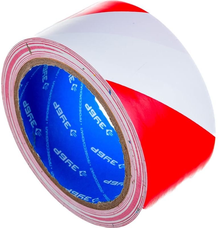 Лента клейкая разметочная сигнальная 50 мм длина 25 м ЗУБР Профессионал - фото