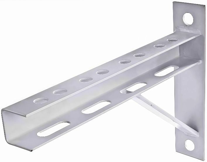 Кронштейн консоль с опорой, RAL 7035 - фото