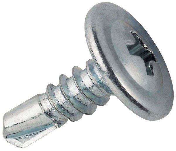 Саморез с прессшайбой по металлу 4,2х16 мм (со сверлом), оцинкованный, 200 шт - фото