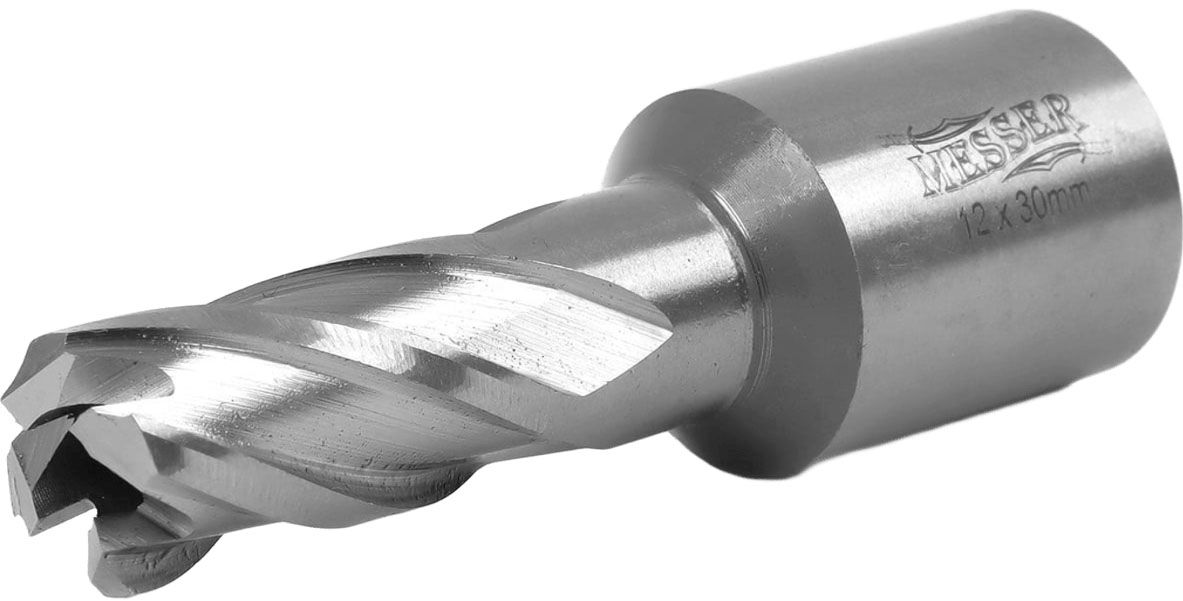 Сверло по металлу корончатое Weldon 19, Messer, сталь HSS  - фото