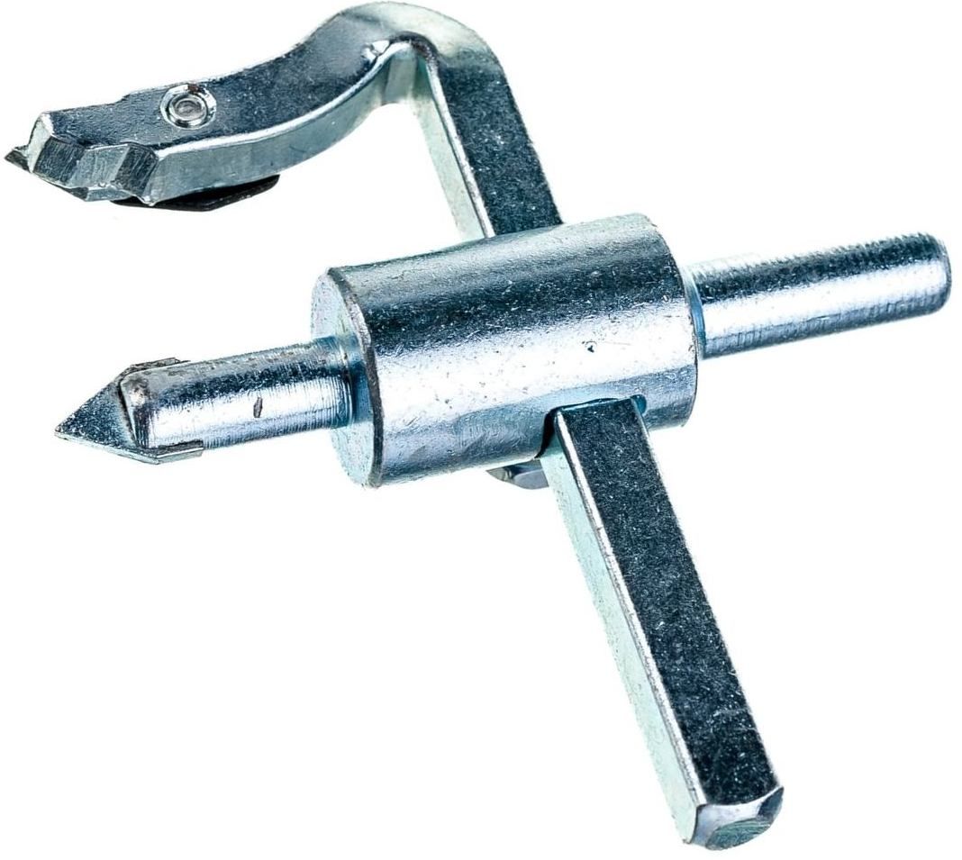 Сверло регулируемое по кафелю "Балеринка" с карбидным резцом 40 - 130 мм ц/х FIT 16532 - фото