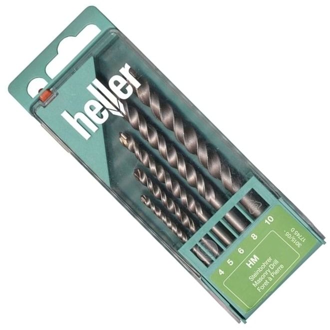 Набор сверл по камню спиральных ц/х Helller ProStone TD17745, 5 предметов - фото