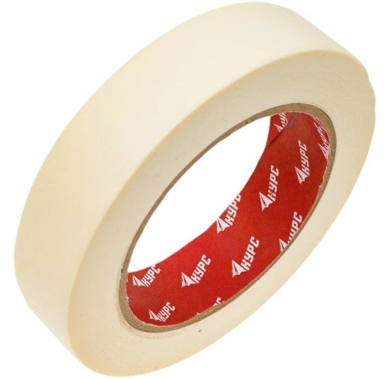 Лента клейкая малярная крепированная КУРС - фото