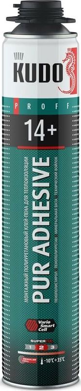 Клей-пена монтажная для теплоизоляции 1000 мл Kudo PUR ADHESIVE 14+ KUPP10UAPS - фото