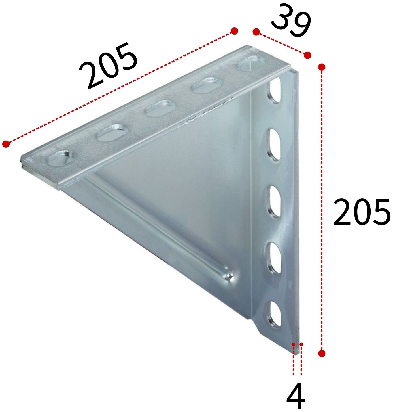 Угловая консоль для монтажной системы FUS Fischer WK 200х200 мм 079570, оцинкованная сталь - фото