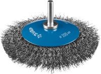 Щетка-крацовка коническая для дрели 100 мм, витая стальная проволока 0,3 мм, ЗУБР PROF 35230-100_z02 Щетка-крацовка коническая для дрели 100 мм, витая стальная проволока 0,3 мм, ЗУБР PROF 35230-100_z02