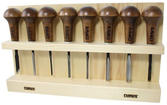 Набор резцов c полукруглой ручкой Narex 868700, 8 шт - фото