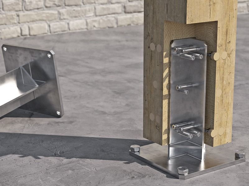 Опора крестовидная 220х220х310 мм Holz XS10120, горячий цинк - фото