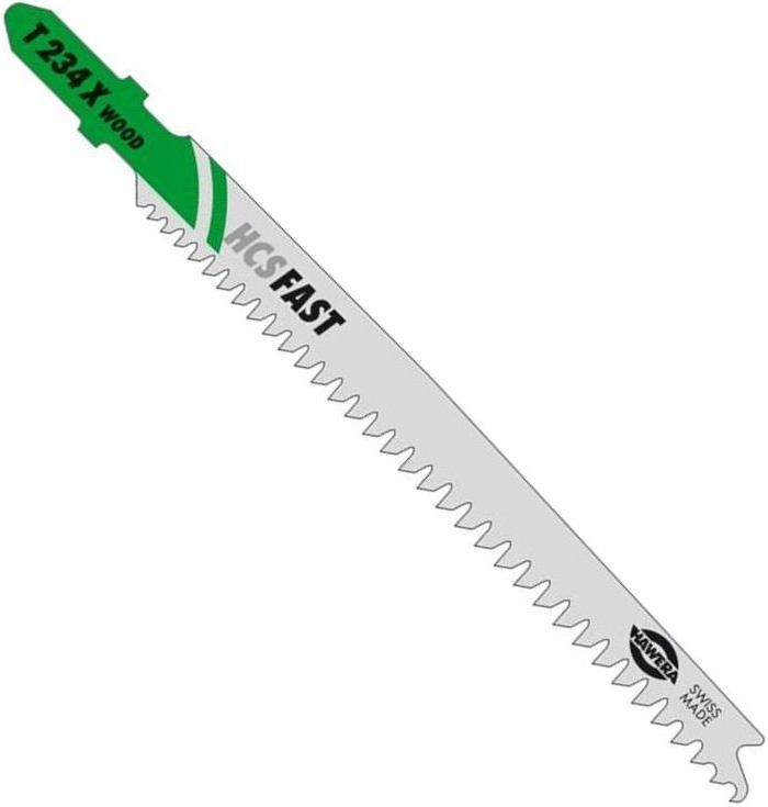 Пилка по дереву для электролобзика T234X Hawera F00Y202436, сталь HCS, 5 шт - фото