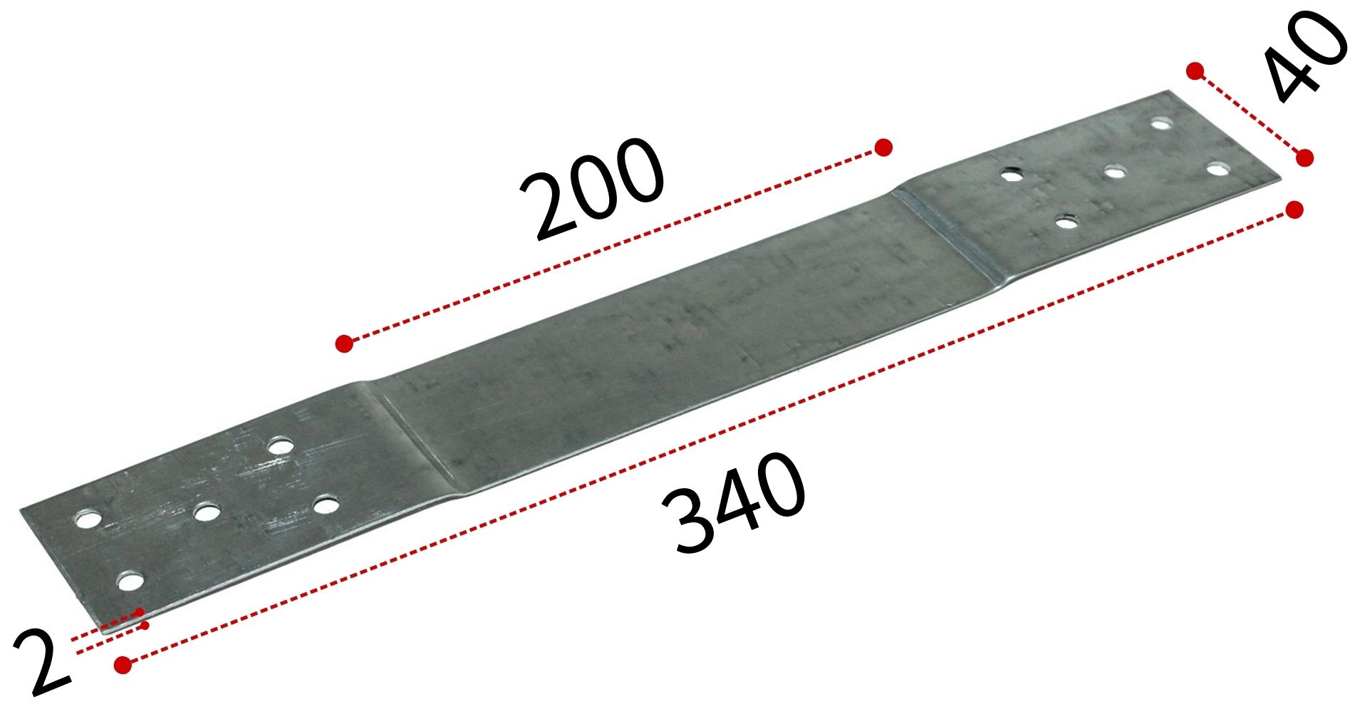 Скользящая опора для стропил №1 340х40х2 мм ПТ, горячий цинк - фото