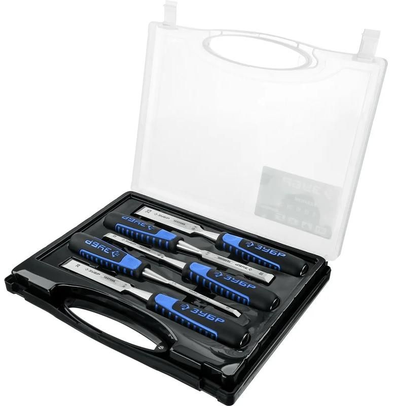 Набор стамесок-долот Ударник ЗУБР PROF 18097-H5, 5 предметов - фото