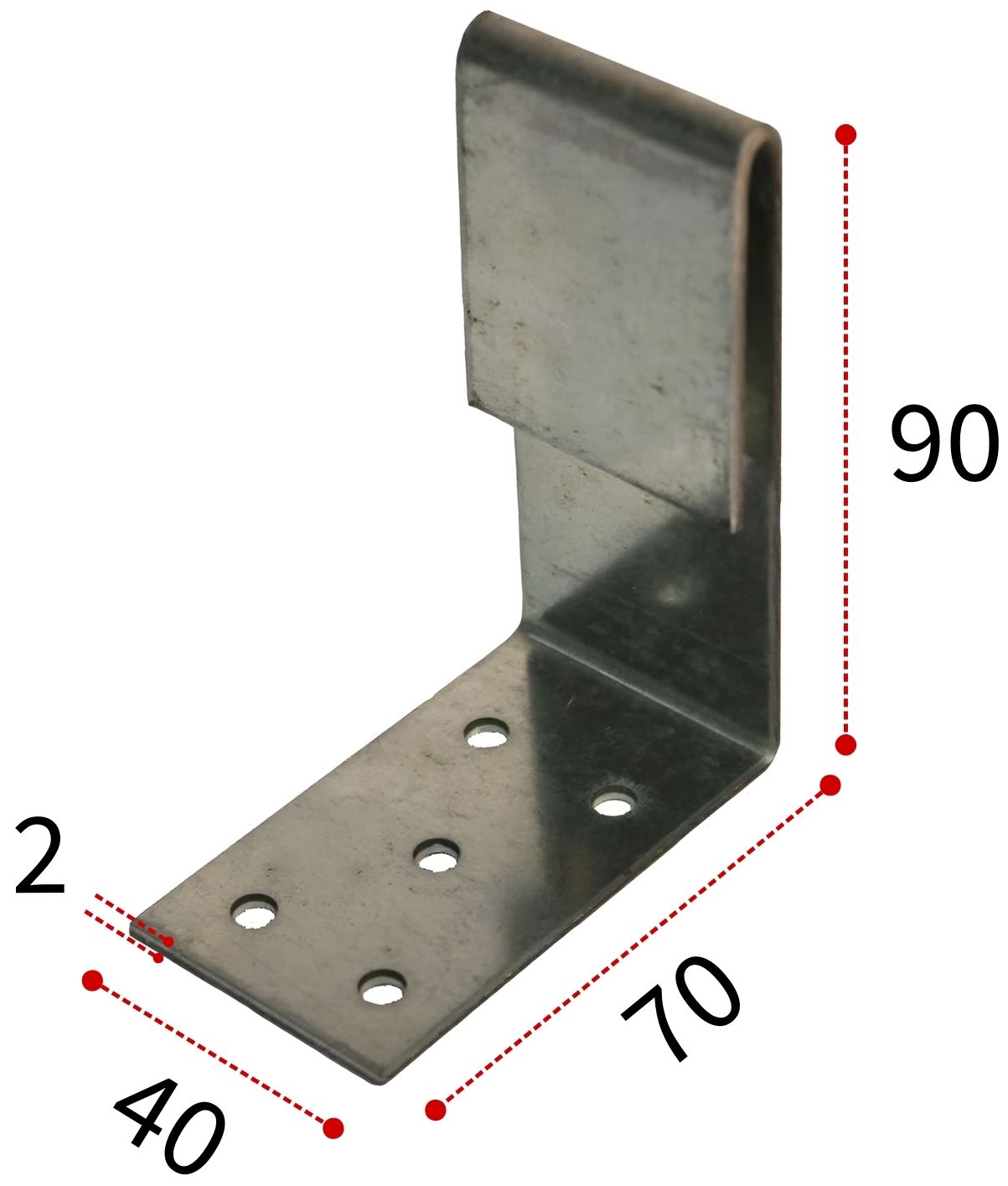 Скользящая опора для стропил №2 70х90х50х2 мм ПТ, горячий цинк  - фото