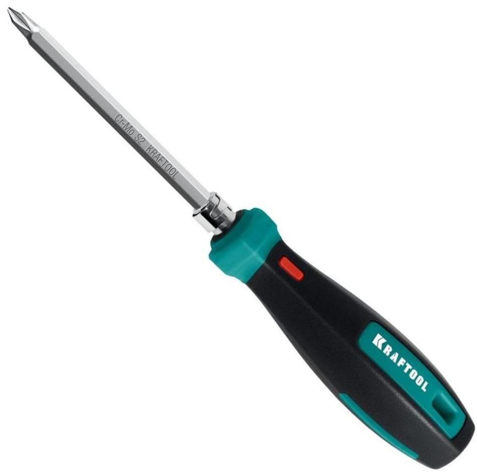 Отвертка с двусторонним стержнем универсальная 8 в 1 Kraftool Universal-8 26168, сталь Cr-Mo - фото