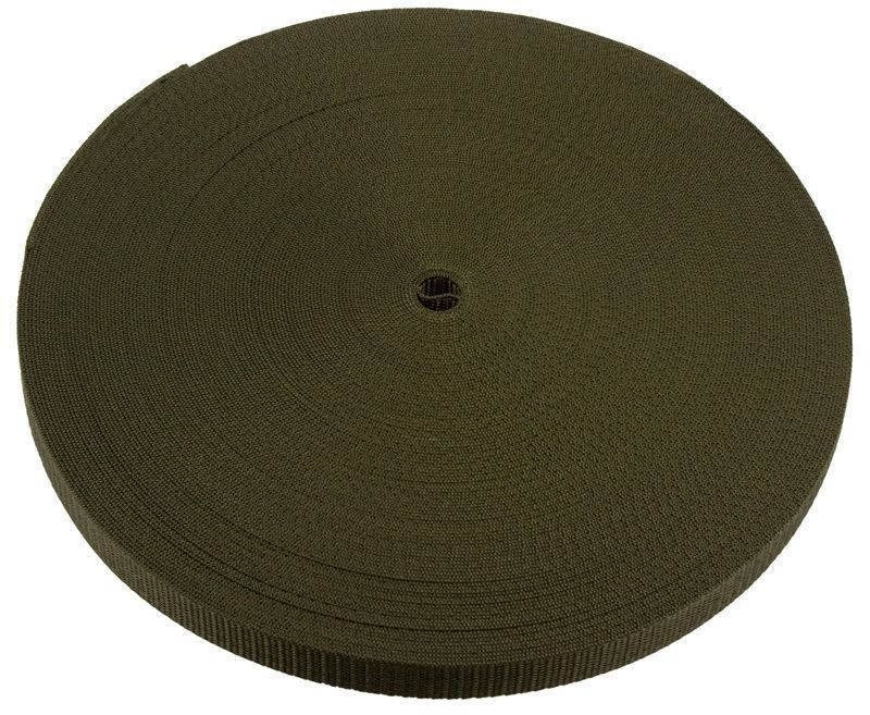 Стропа 25 мм 50 м Veritas S-080, хаки темный - фото