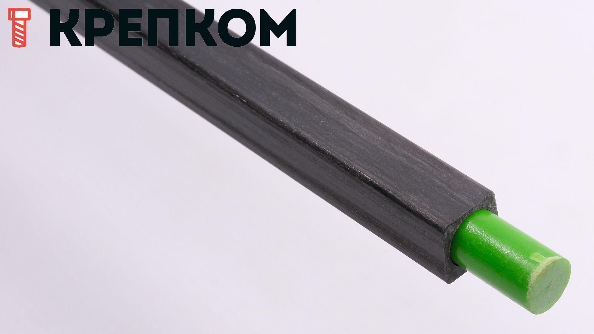 Пруток стеклопластиковый 8х2000 мм с заостренным концом, зеленый - фото