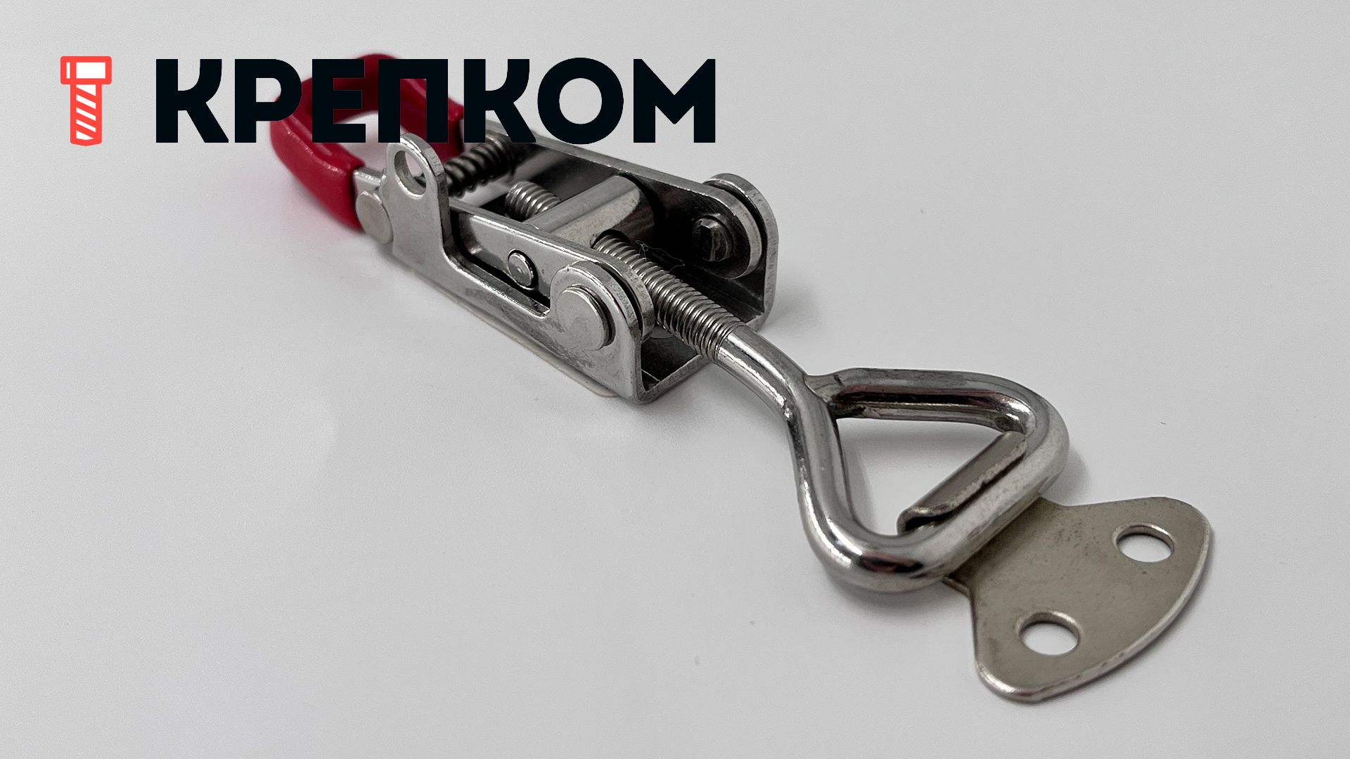 Замок регулируемый натяжной L=79-93 мм, нагрузка 102 кг, 5123C, нержавеющая сталь А2 - фото