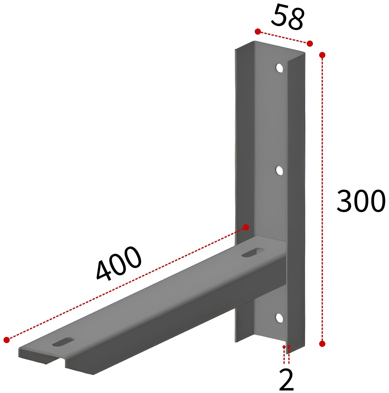 Кронштейн Мартин 400х300х58 мм - фото