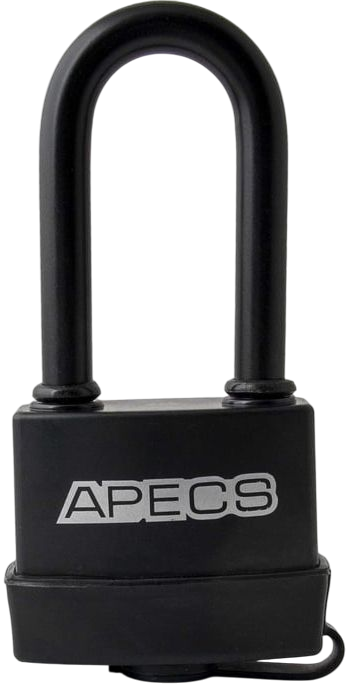 Замок навесной влагостойкий с удлиненной дужкой APECS PDR-50, чугун - фото