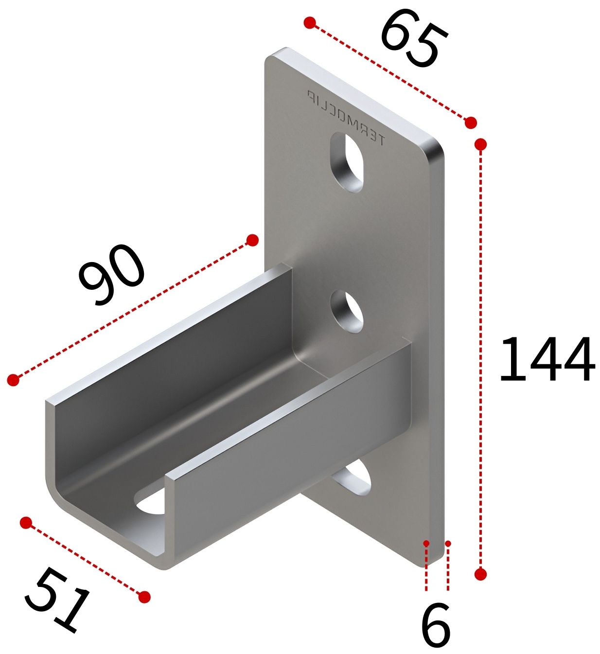 Фланец седельный продольный 38-41 6F2 TERMOCLIP - фото