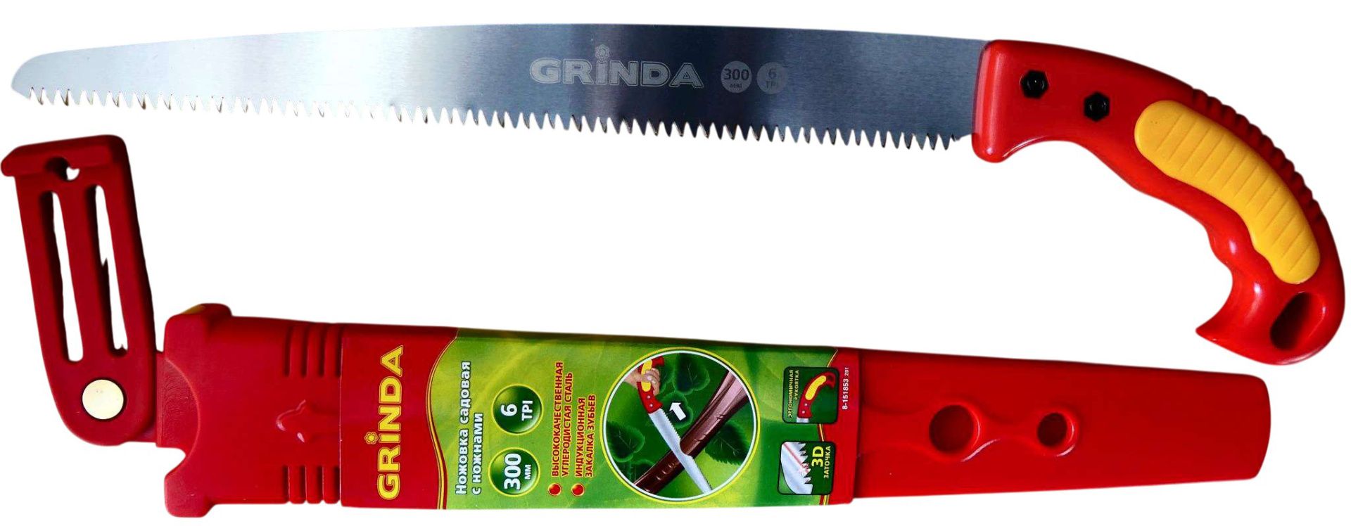 Ножовка садовая 300 мм в ножнах Grinda 8-151853_z01 - фото