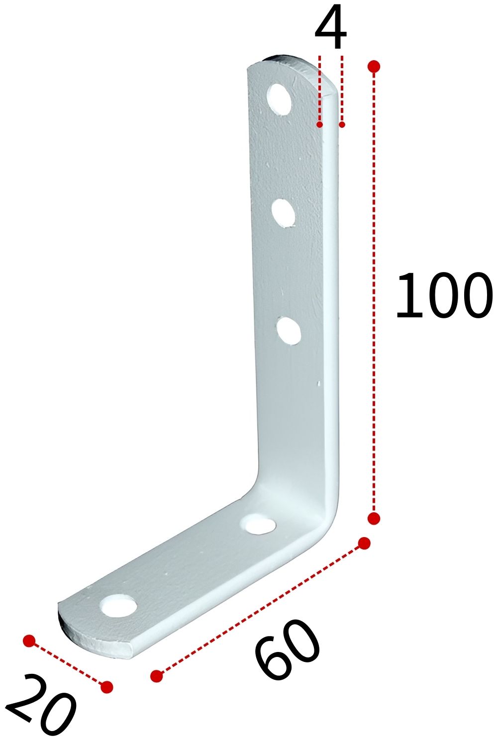 Кронштейн бытовой ПТ 100х60х20 (окрашенный) - фото