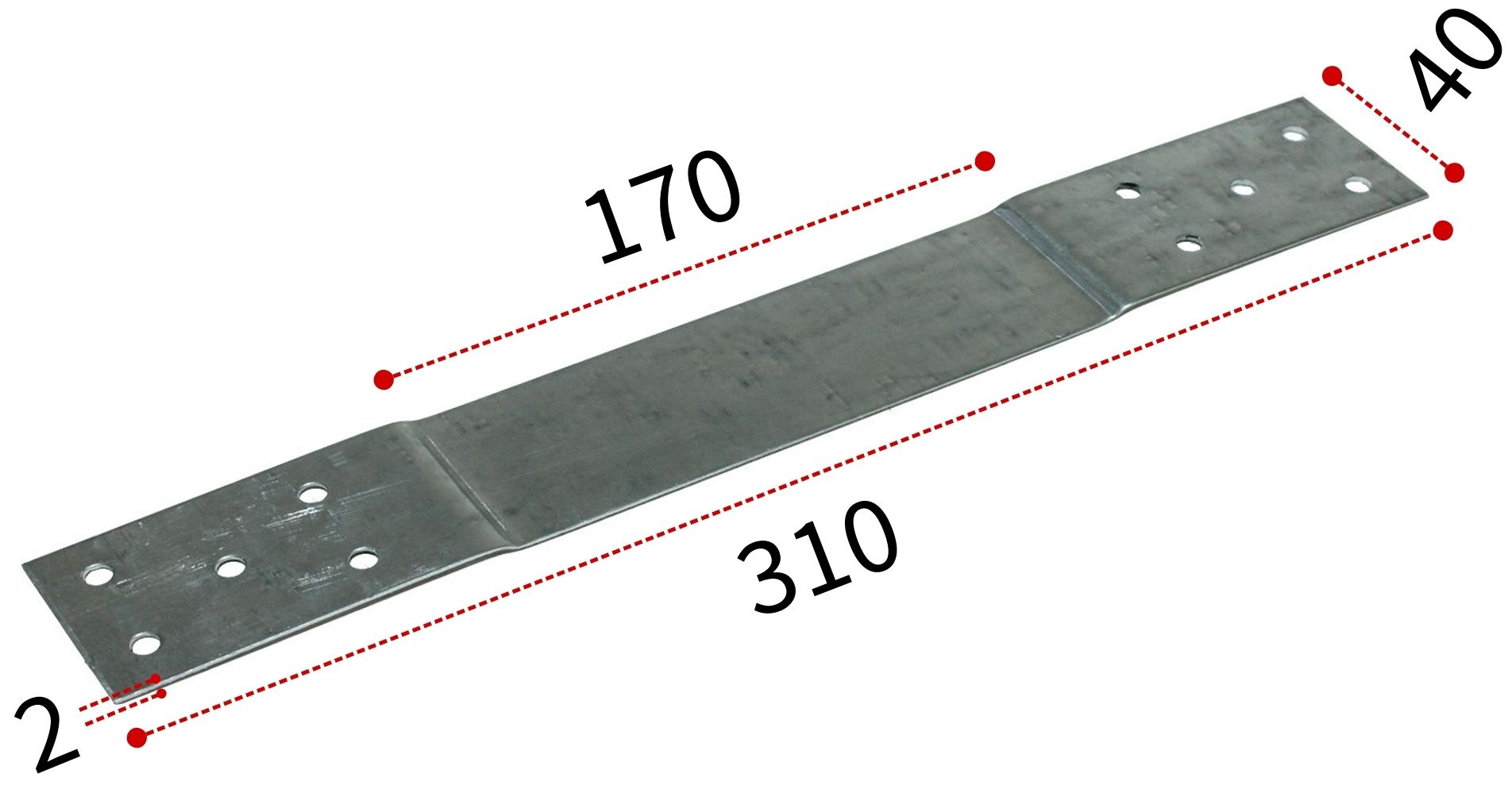Скользящая опора для стропил №1 310х40х2 мм ПТ, горячий цинк - фото
