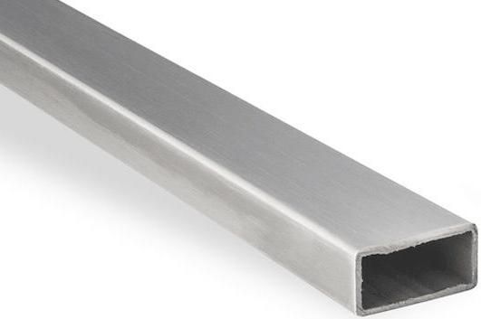 Труба профильная ЭСВ шлифованная 60х40х2 мм длина 1 м, нержавеющая сталь AISI 430 - фото