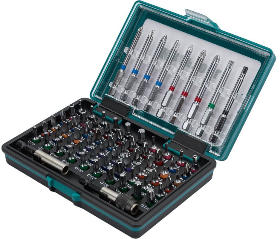 Набор многофункциональных бит Kraftool C-Drive 71 26067-H71, сталь Cr-Mo, 71 шт - фото