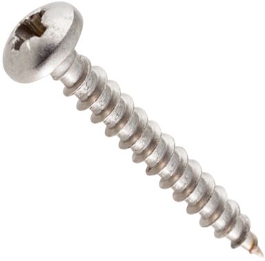 Саморез с полукруглой головкой 3,5х40 арт. 88096, нержавеющая сталь А2 - фото