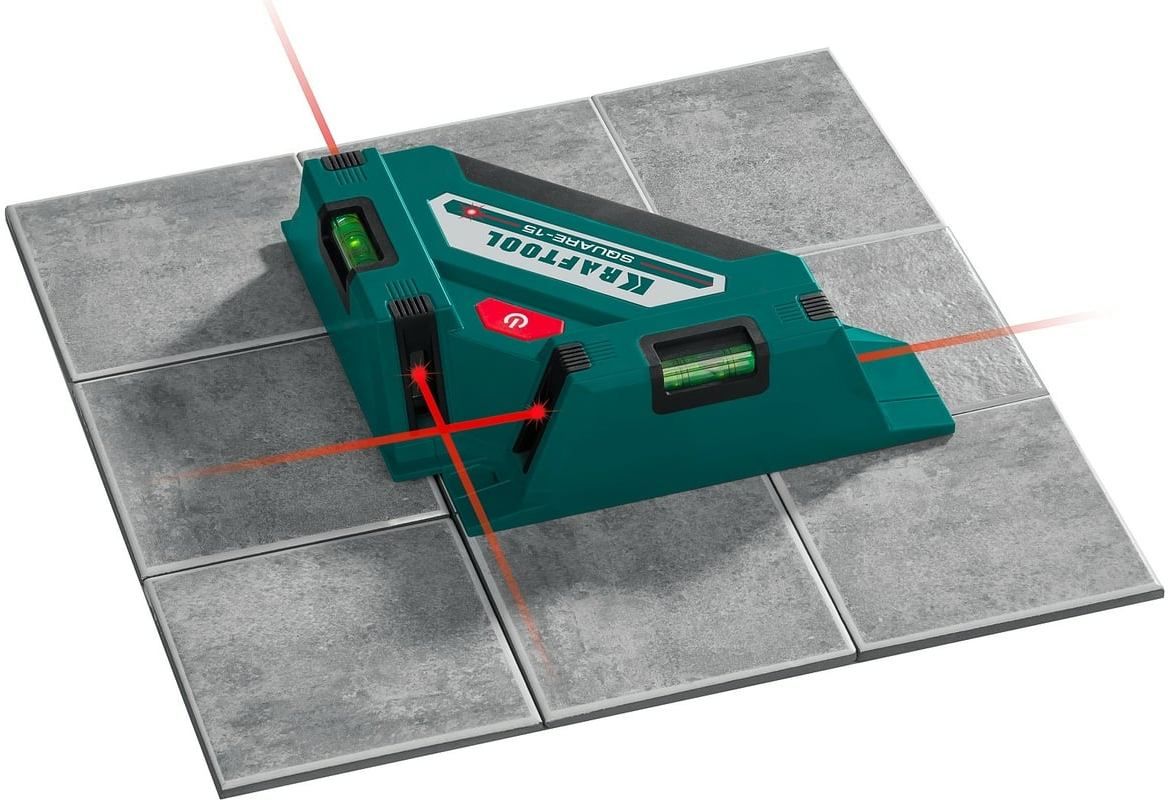 Угольник лазерный для укладки кафеля Kraftool Square-15 34705 - фото