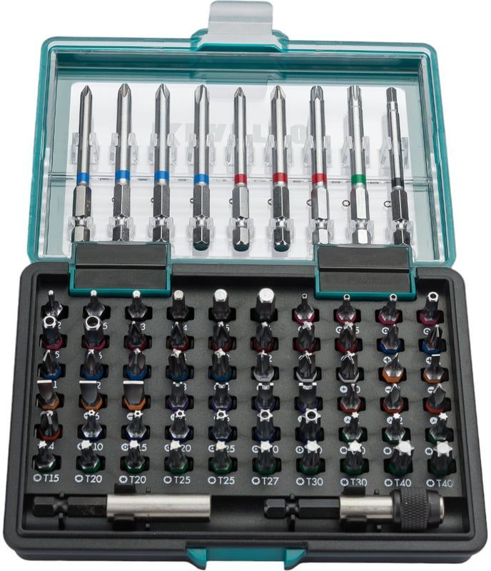 Набор многофункциональных бит Kraftool C-Drive 71 26067-H71, сталь Cr-Mo, 71 шт - фото