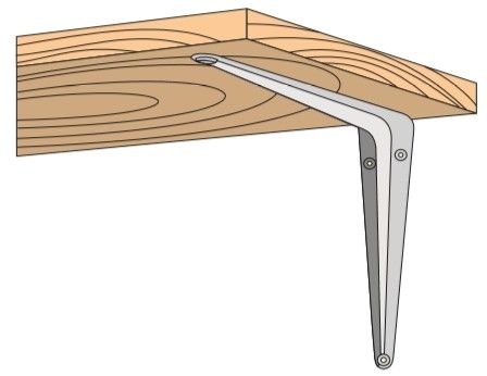 Крепеж для полок WP-1 A-75  B100, сталь - фото