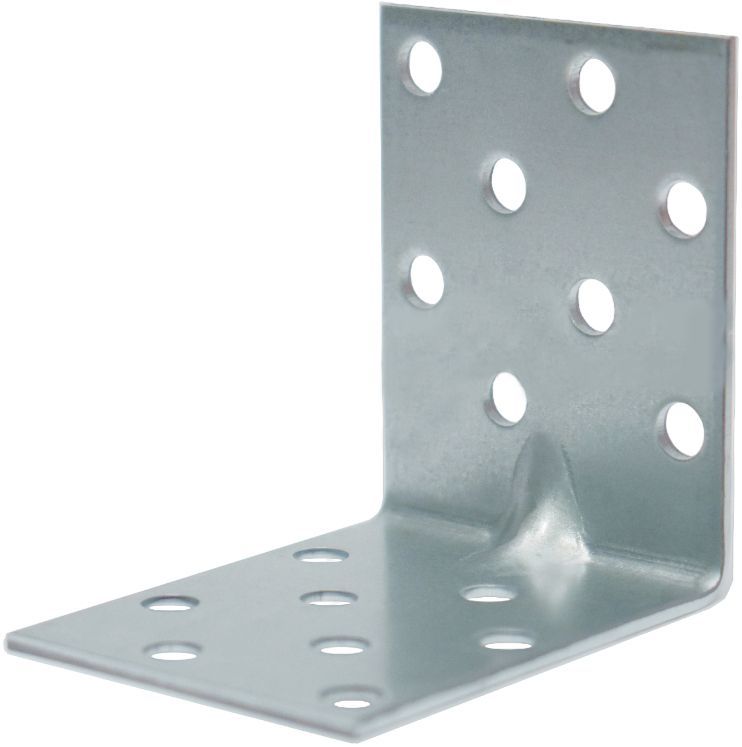 Уголок крепежный равносторонний 40х40х2 мм KUR US, усиленный, оцинкованная сталь - фото